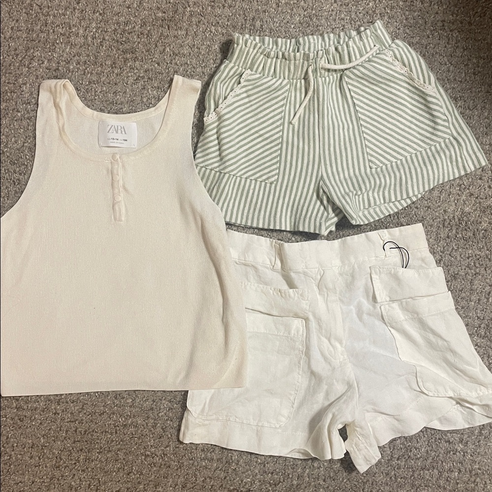 Zara shorts and tank lot size 9